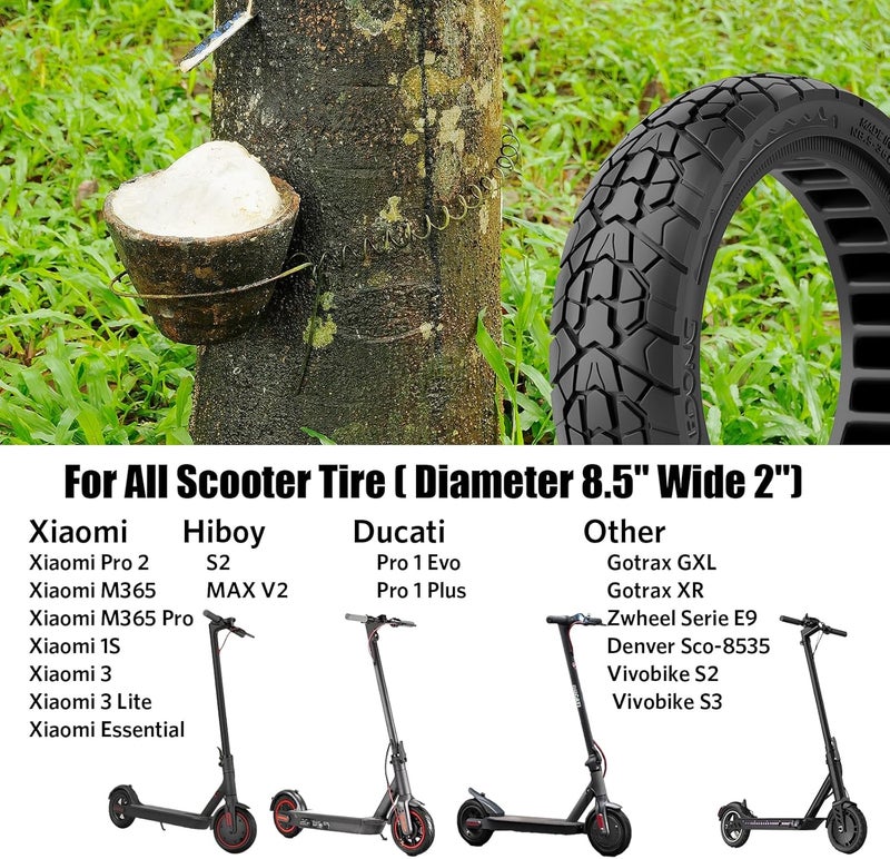 Cooryda 8.5x2" Off-road Scooter Tire - Fits Mijia Xiaomi m365 Pro/GoTrax GXL V2/XR & More (Black, 1pc) - Image 4
